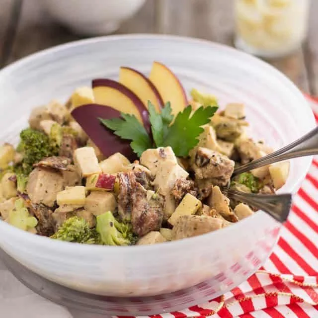 Cooked Chicken, Broccoli and Apple Salad