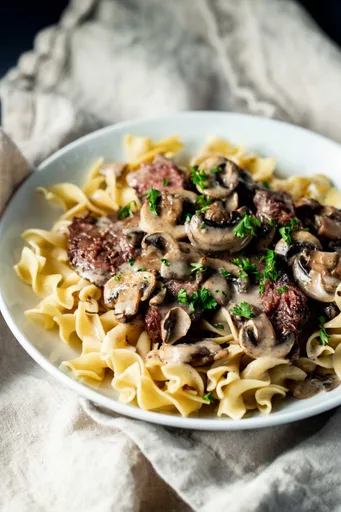 Sous Vide Beef Cheeks with Mushroom Gravy