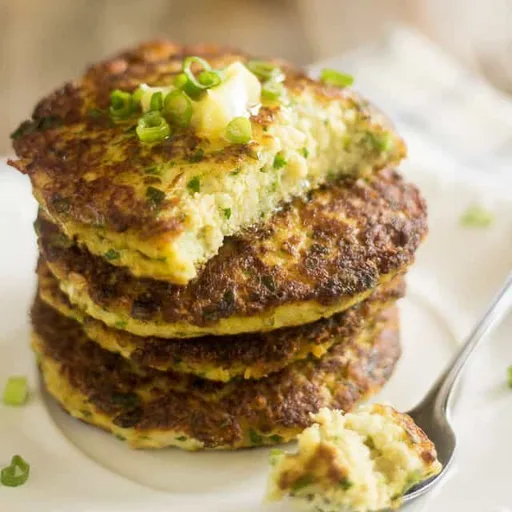 Creamy Cauliflower Fritters
