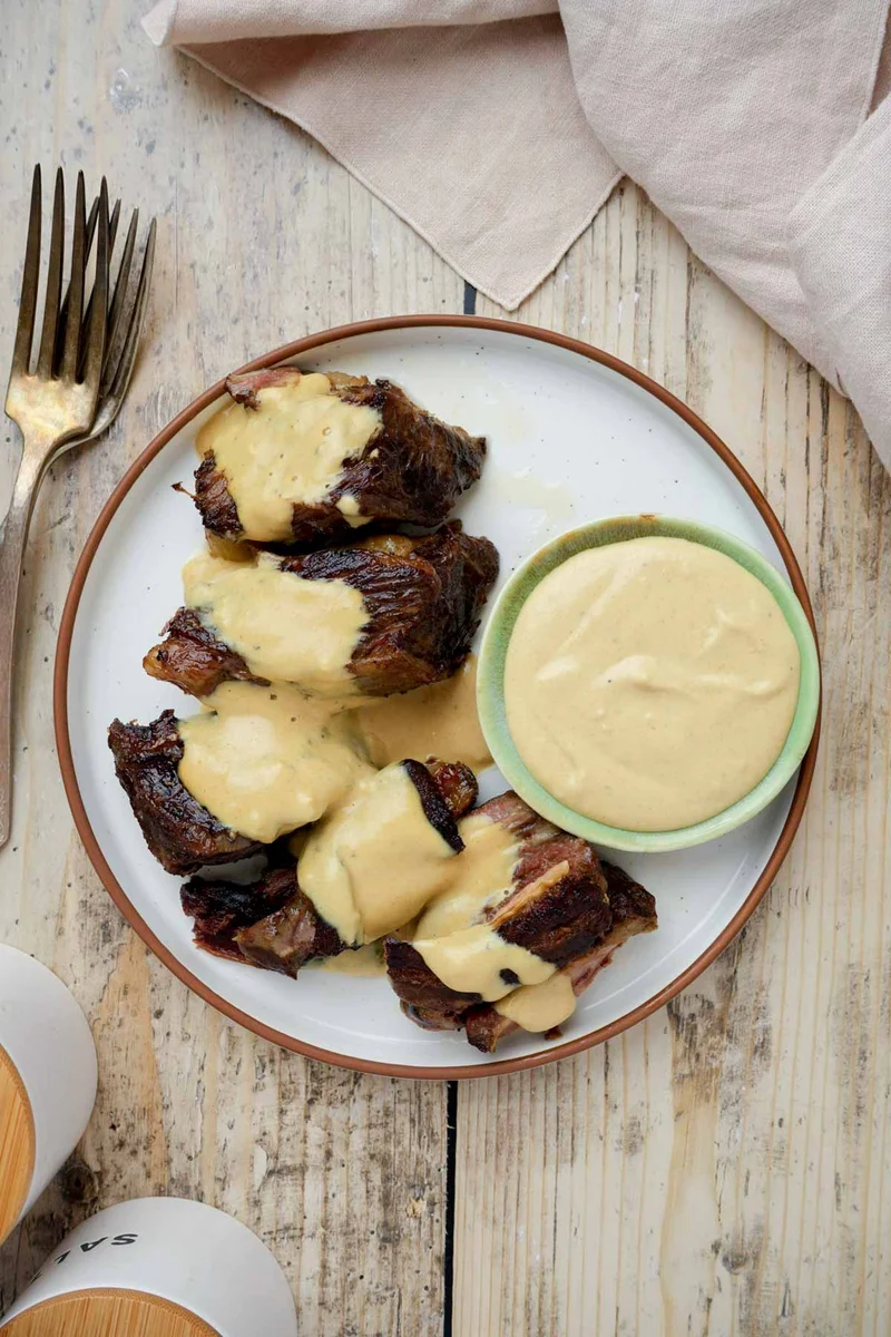 48 Hour Sous Vide Boneless Beef Short Ribs With Mustard Sauce