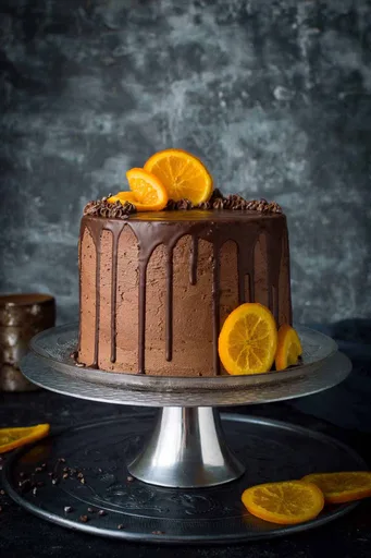 Orange And Almond Cake With Chocolate Buttercream (Vegan)