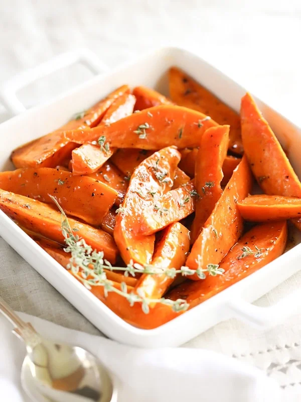 Maple Buttered Sweet Potato Wedges