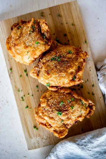 El mejor pollo frito al vacío sin huevo