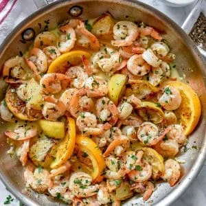 Receta de gambas cítricas a la sartén