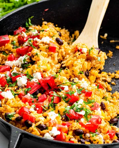 Arroz frito a la mexicana
