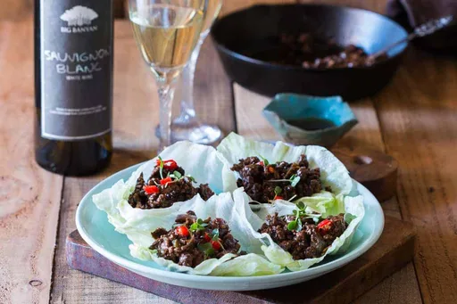 Stir Fried Black Bean Chicken Lettuce Cups