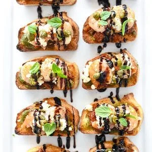 Pesto and Garlic Shrimp Bruschetta Recipe