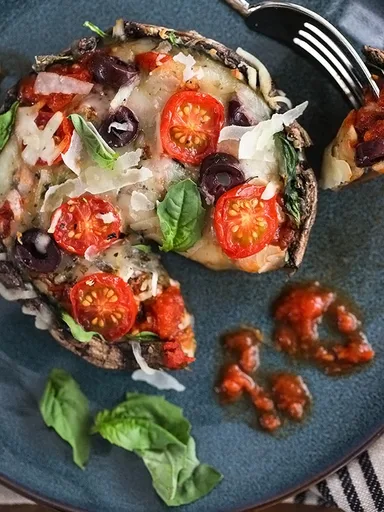 Pizza Stuffed Portobello Mushrooms