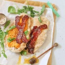 Pita with Butternut Spread & Bacon