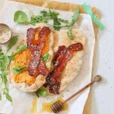 Pita with Butternut Spread & Bacon