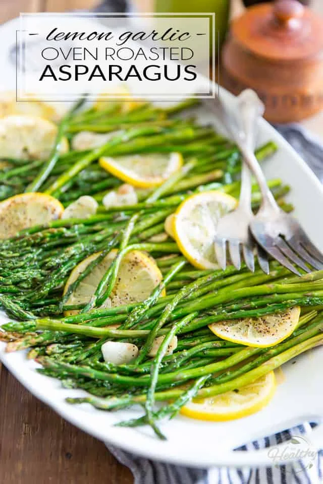 Lemon Garlic Oven Roasted Asparagus
