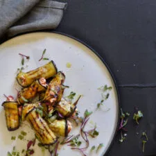 Sun-dried Tomato, Ricotta & Chorizo Aubergine Roll-ups