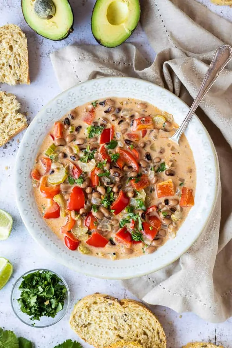 Easy Black-Eyed Bean Soup (Vegan)