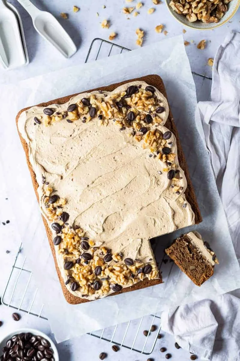 Vegan Coffee And Walnut Cake