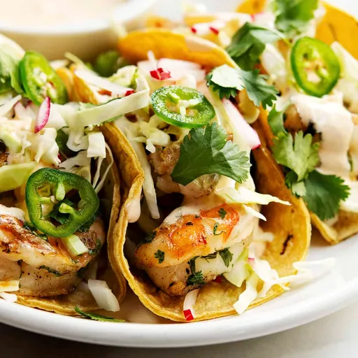 Tacos de Gambas a la Parrilla