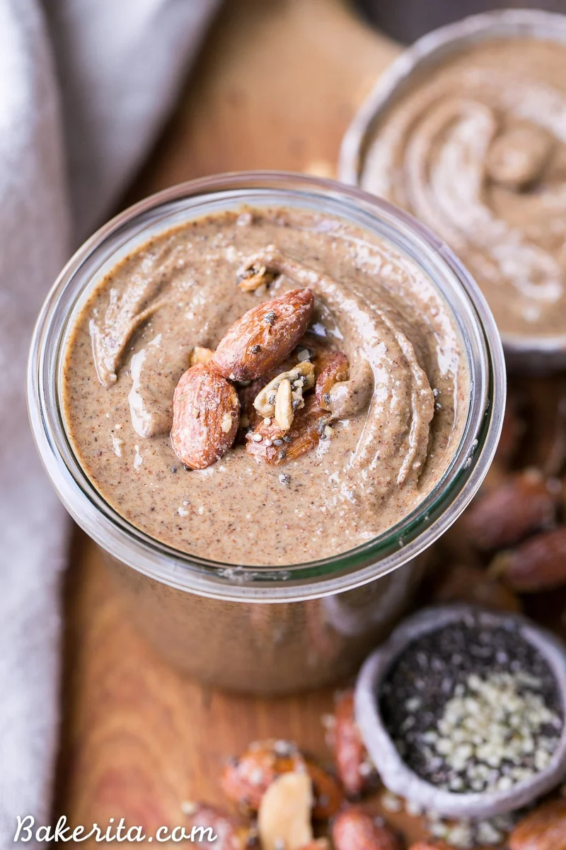 Maple Almond Butter with Chia, Flax and Hemp Seeds