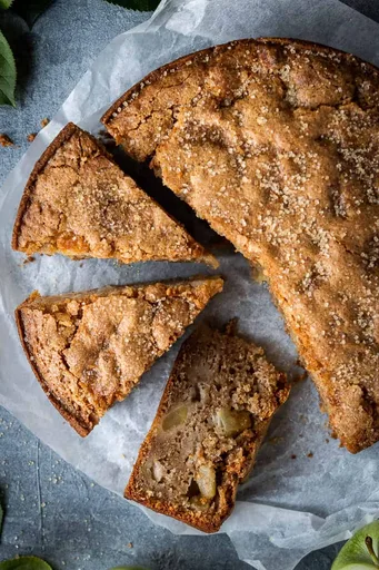 Pastel vegano de manzana