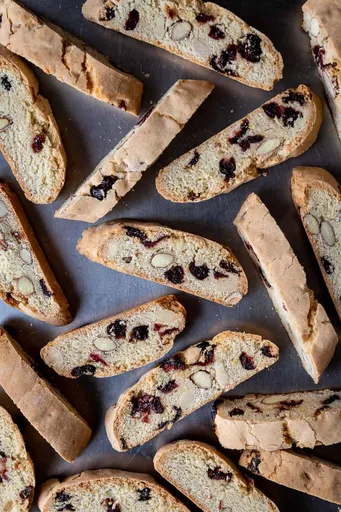 Vegan Biscotti With Almonds And Cranberries