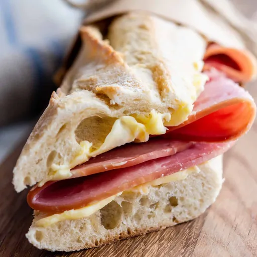 Sándwich de jamón y mantequilla