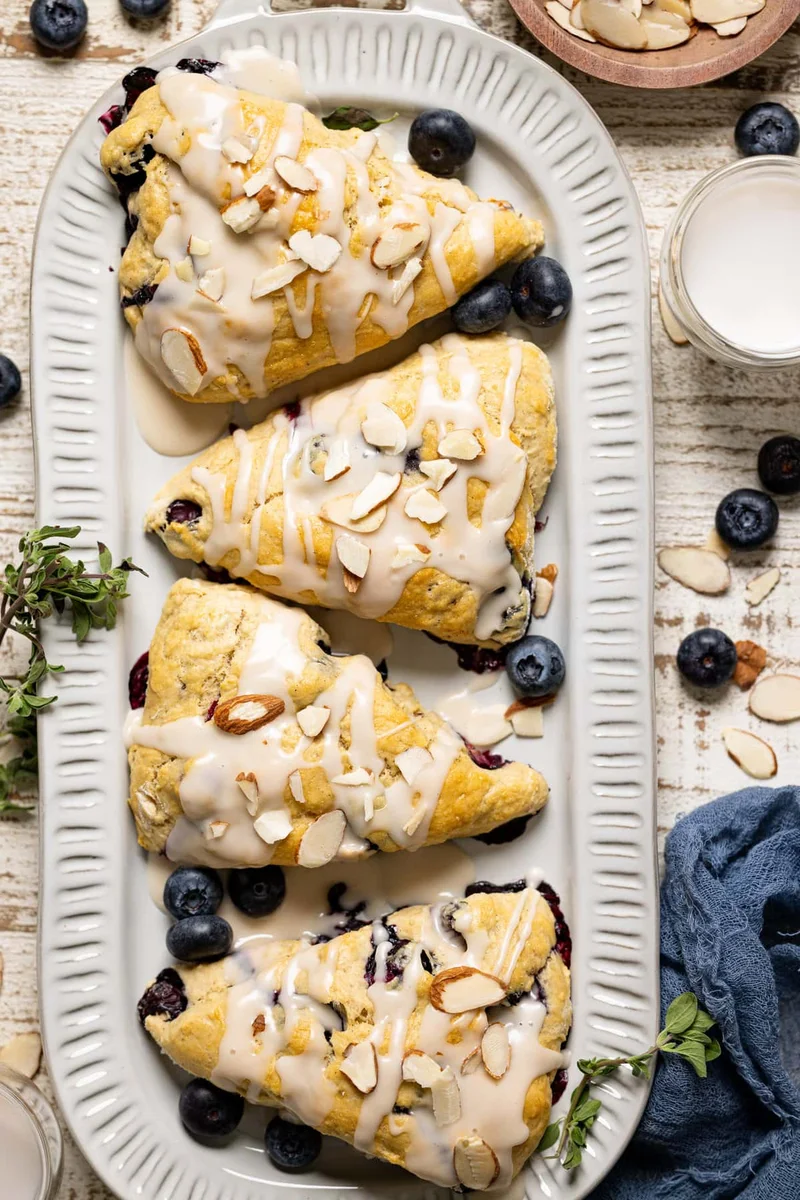 Dairy-Free Blueberry Almond Scones