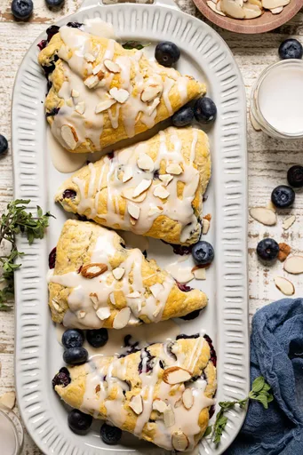 Dairy-Free Blueberry Almond Scones