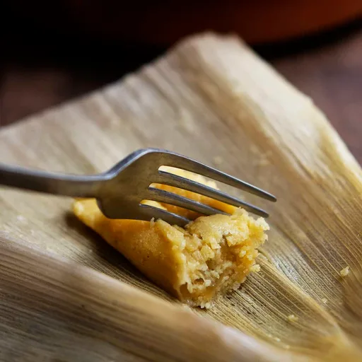 Tamales vegetarianos con chile verde y queso