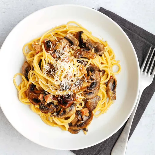 Carbonara de champiñones
