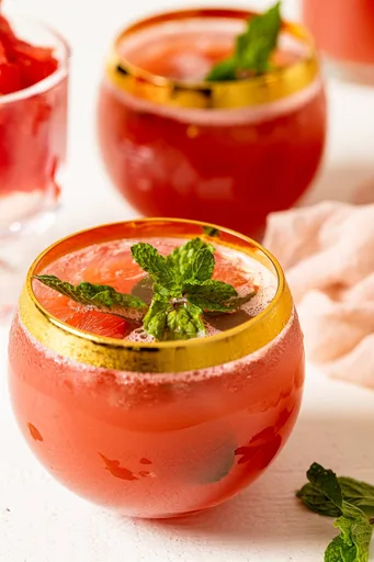Fresh Watermelon Cucumber Mint Juice