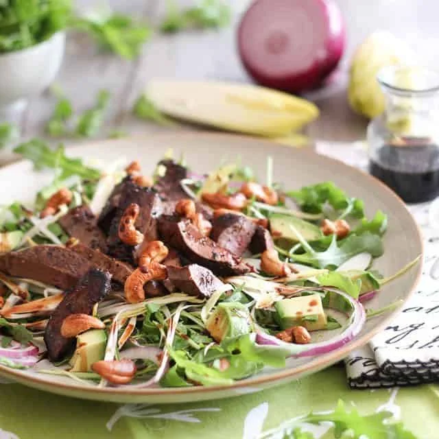 Warm Liver & Cashew Salad
