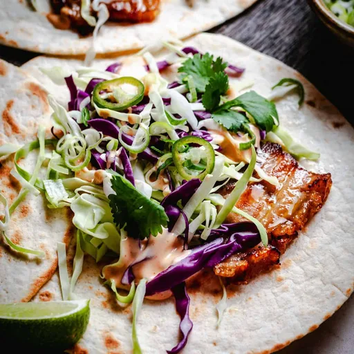 Tacos de panceta de cerdo