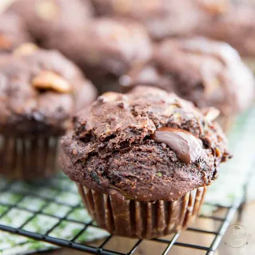Healthy Zucchini Chocolate Muffins