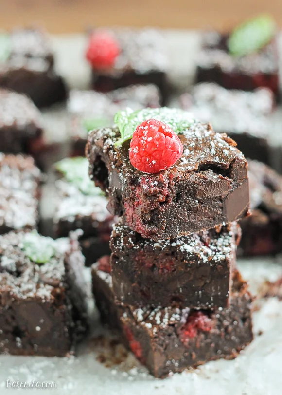 Raspberry Mint Brownies
