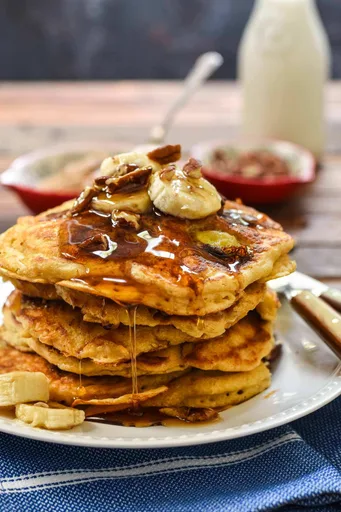 Banana Pancake Recipe with Toasted Pecans