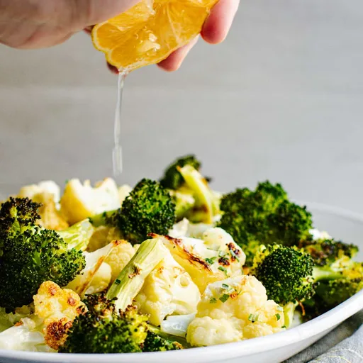 Brócoli y coliflor asados