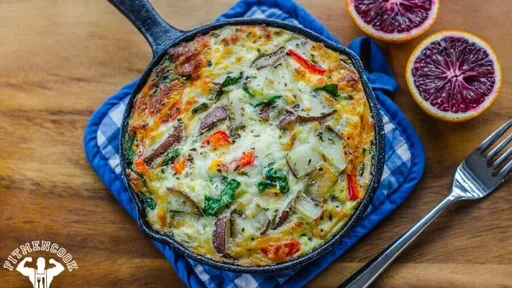 Frittata de desayuno abundante con sobras
