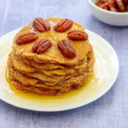 Easy Bramley Apple Pancakes with Maple Roasted Pecan Nuts