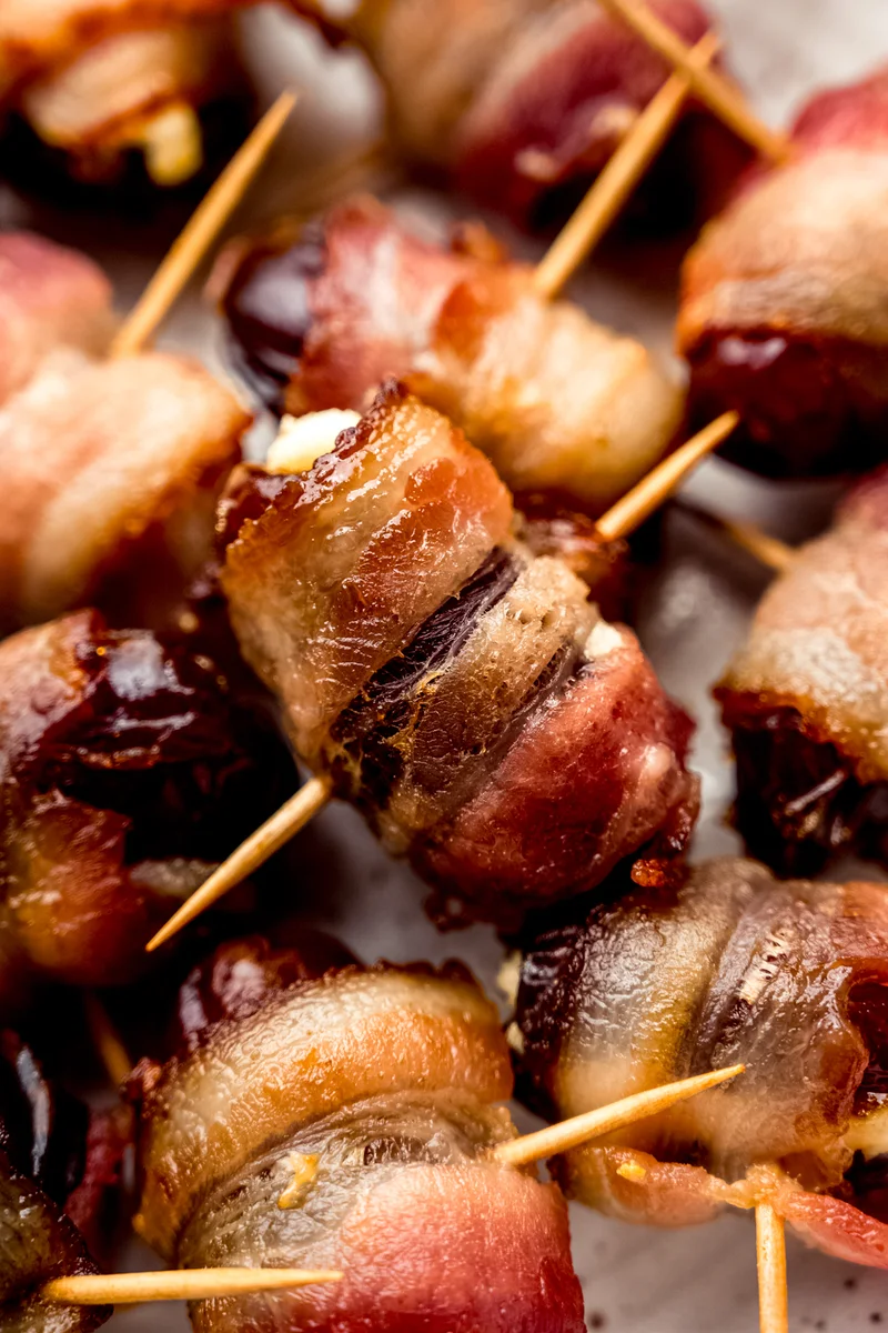Goat Cheese Stuffed Bacon Wrapped Dates