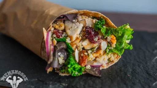 Kale, Chicken & Quinoa Salad Wrap