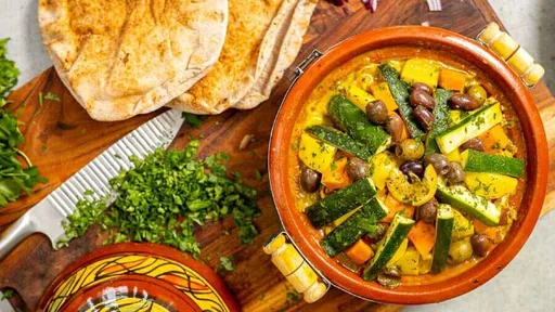 Lighter Moroccan Chicken & Veggie Tagine