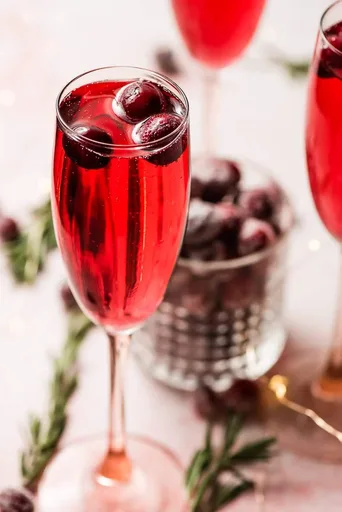 Cranberry Mimosas