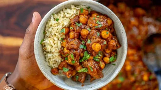 Estofado norteafricano de cordero y garbanzos - Dieta mediterránea