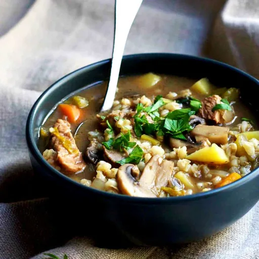 Slow Cooker Vegetable Beef Barley Soup