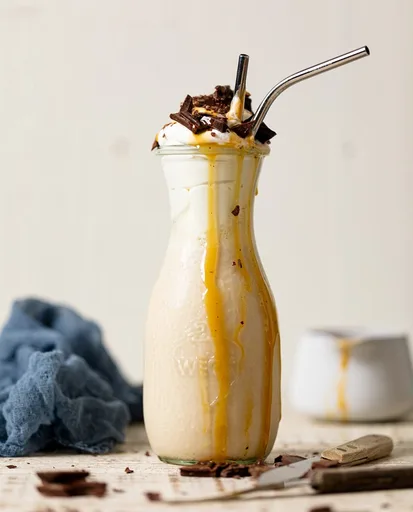 Batido Espeso de Caramelo Salado