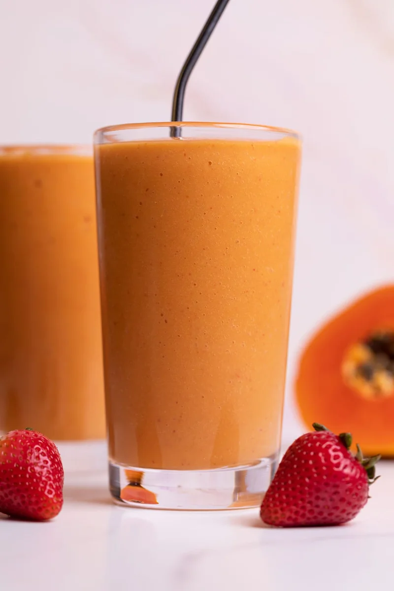Strawberry Mango Papaya Smoothie