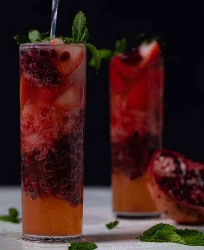 Refreshing Strawberry Pomegranate Mocktail