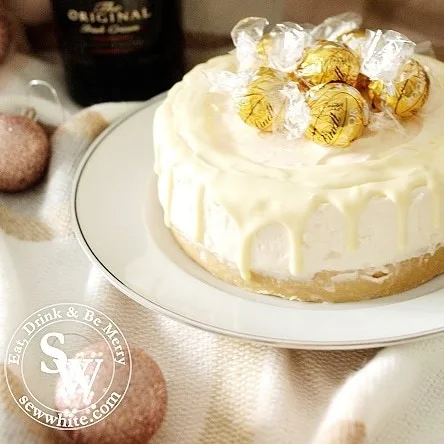 Tarta de queso con Baileys y chocolate blanco sin horno