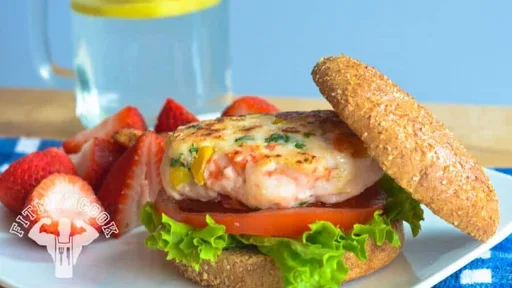 350 Calorie Shrimp Burger