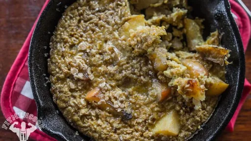 Avena horneada con manzana – Porción individual