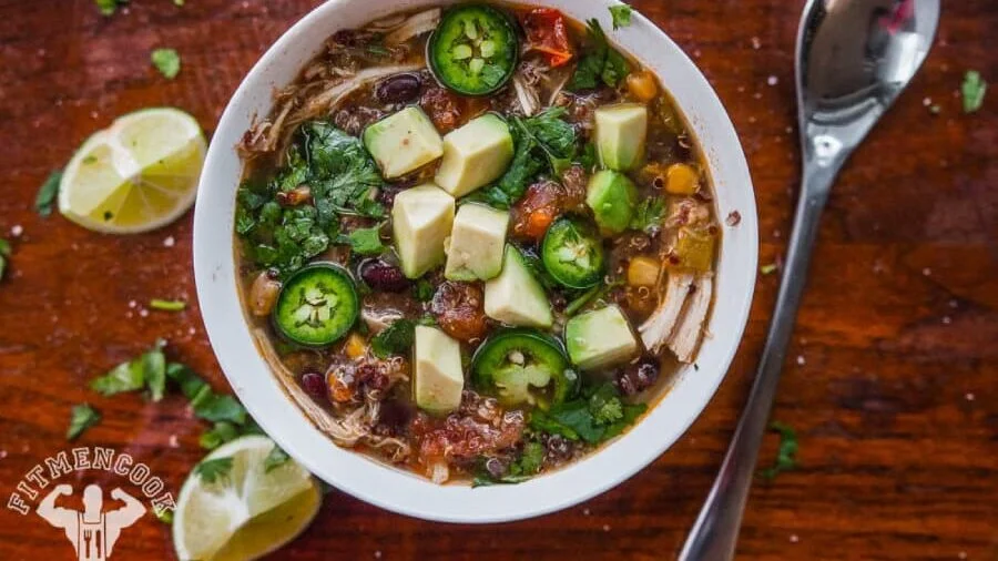 Slow Cooker Chicken & Quinoa Tortilla Soup