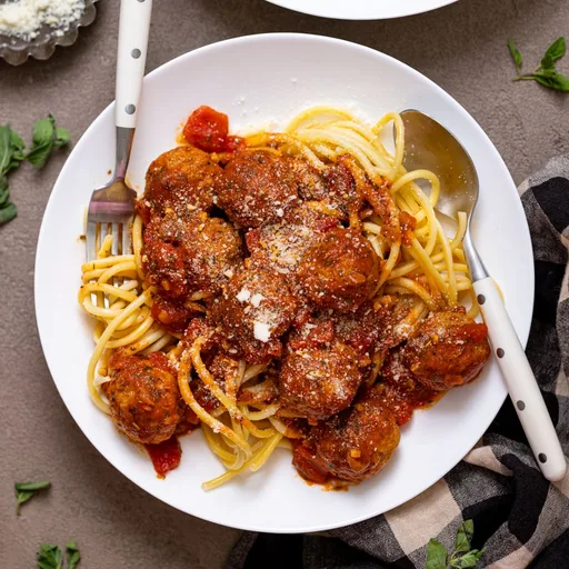 Thursday Night Spaghetti + Meatballs with Bucatini